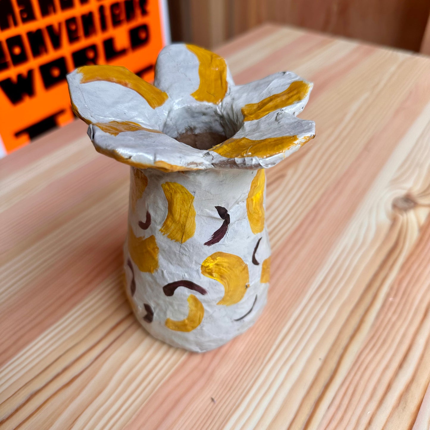 PAPER-MACHE VASE by THUMBS UP FLOWERS #1