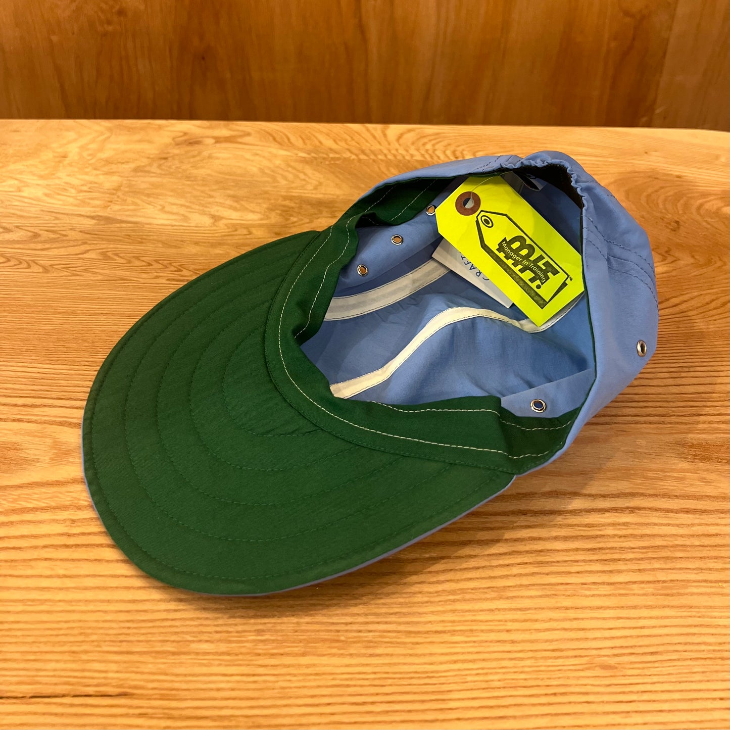LONG BILL 4 PANEL HAT BY M.I.T LIGHT BLUE