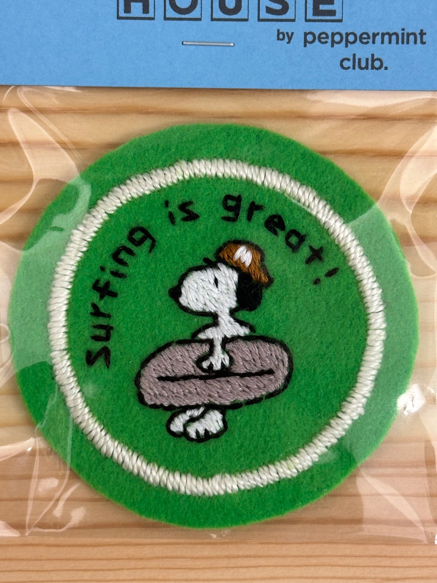 Handmade Patch by Peppermint Club -SUrfing is great