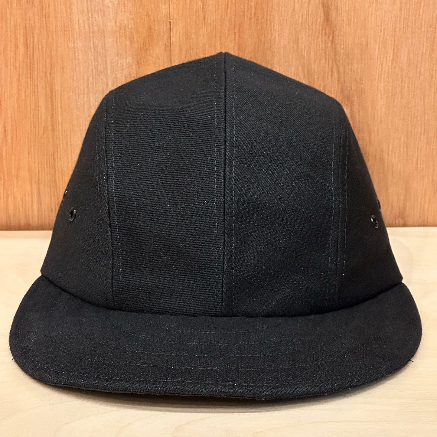 LONG BILL 4 PANEL HAT BY M.I.T BLACK SELVEDGE DENIM