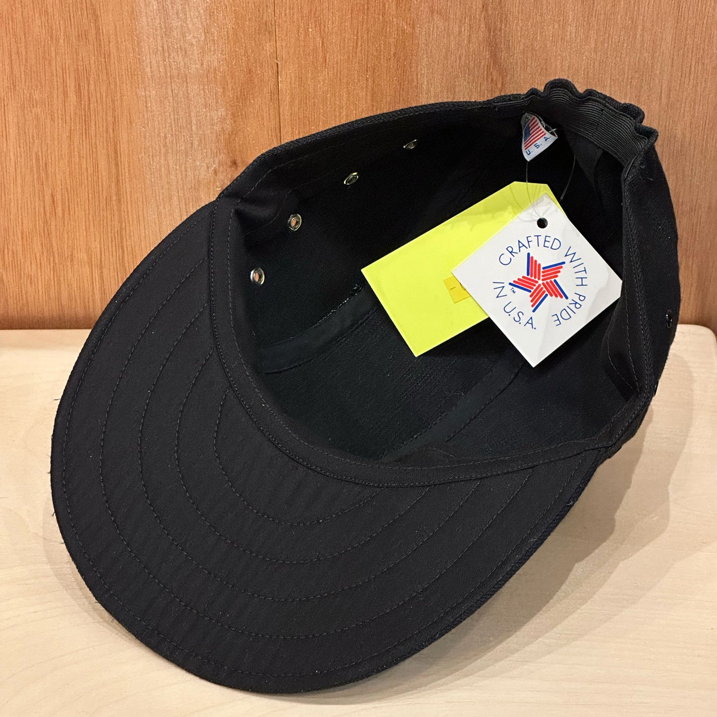 LONG BILL 4 PANEL HAT BY M.I.T BLACK SELVEDGE DENIM