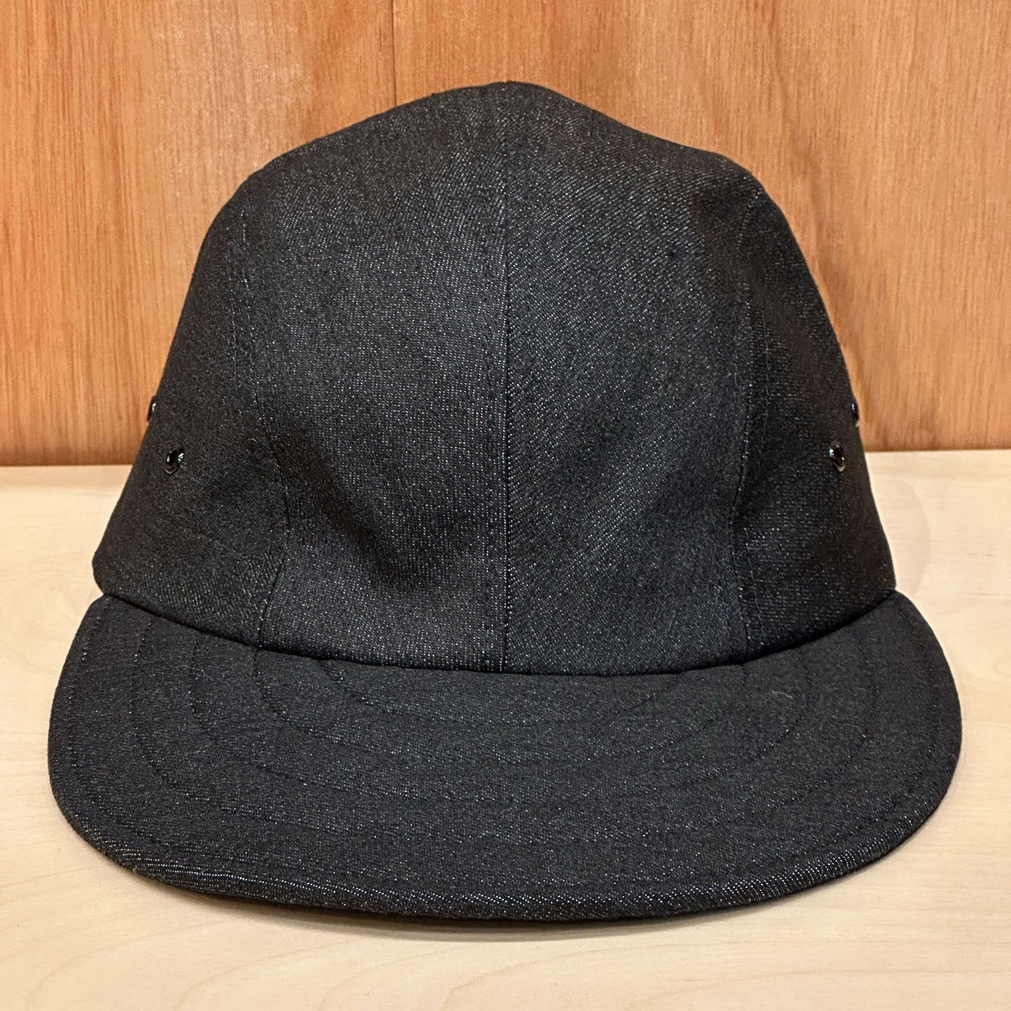 LONG BILL 4 PANEL HAT BY M.I.T GREY DENIM