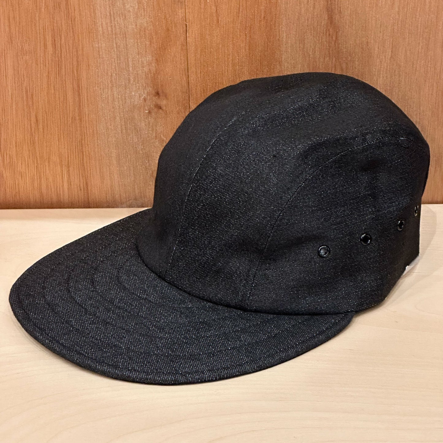 LONG BILL 4 PANEL HAT BY M.I.T GREY DENIM
