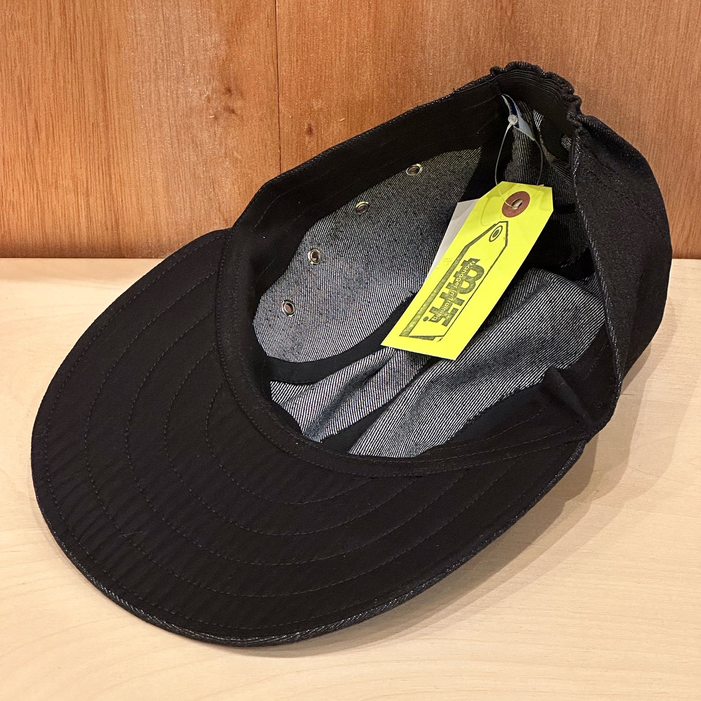 LONG BILL 4 PANEL HAT BY M.I.T GREY DENIM