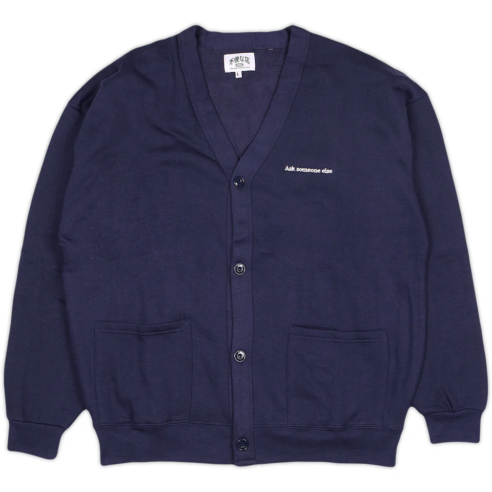 ASK SOMEONE ELSE CARDIGAN - NAVY