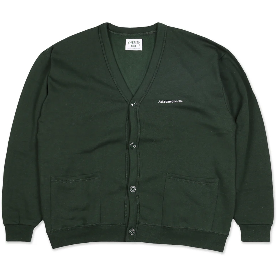 ASK SOMEONE ELSE CARDIGAN - Green