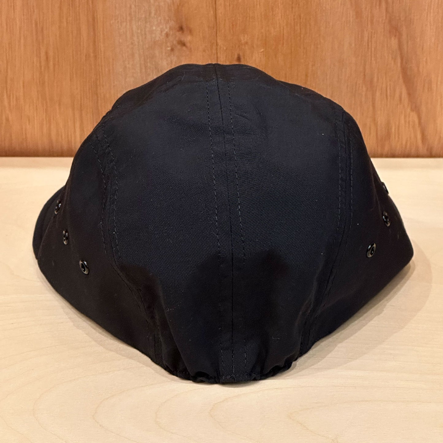 LONG BILL 4 PANEL HAT BY M.I.T BLACK SUPPLEX NYLON