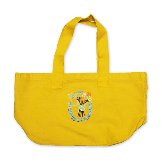 TUF EMBROIDERED LARGE TOTE -Mustard-