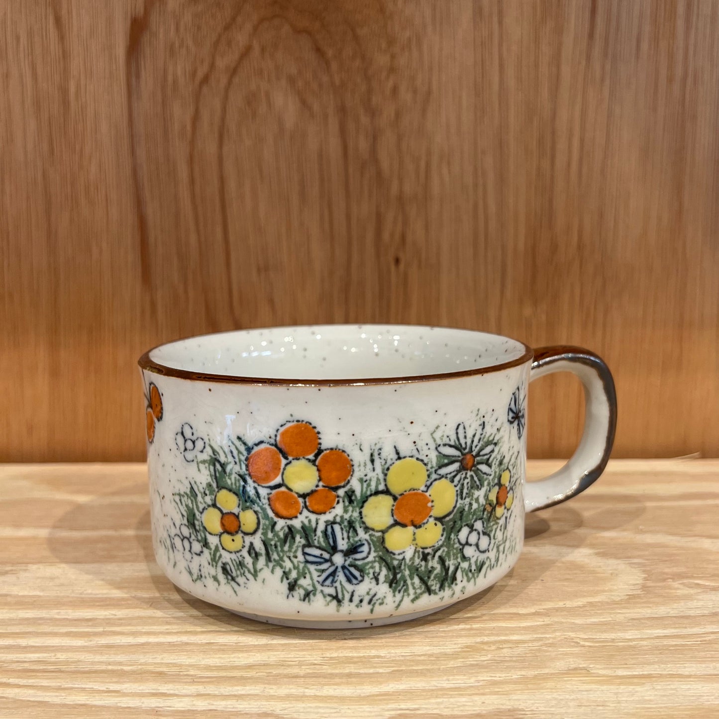 VINTAGE MUG CUP - FLOWER