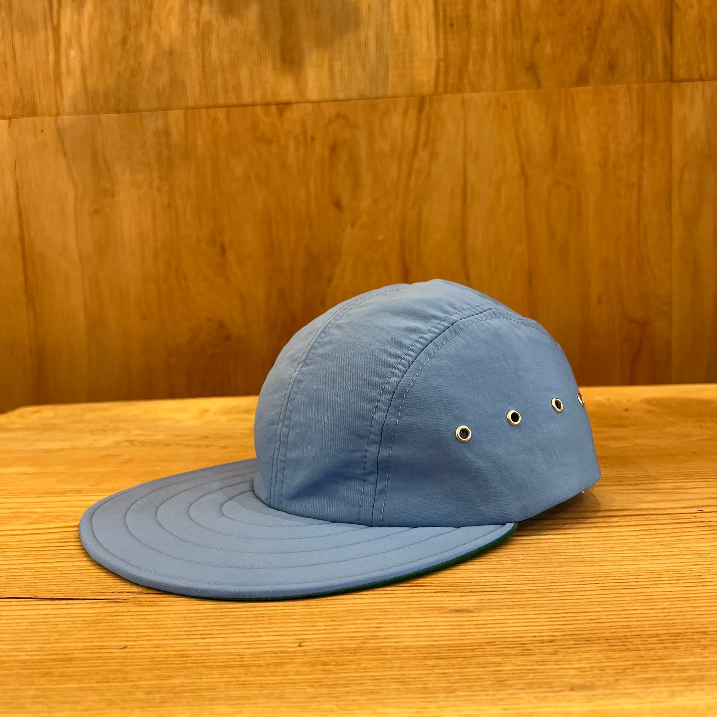 LONG BILL 4 PANEL HAT  BY M.I.T LIGHT BLUE