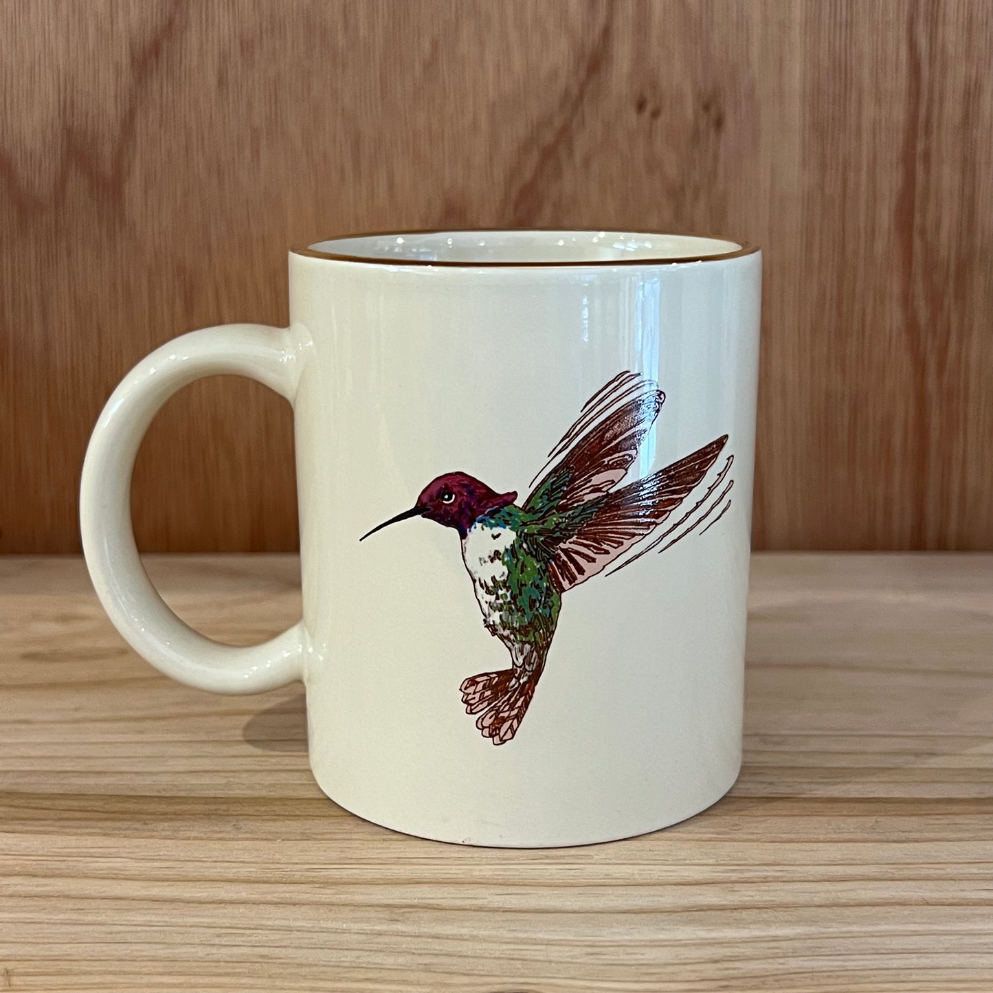 VINTAGE MUG CUP - HUMMINGBIRD