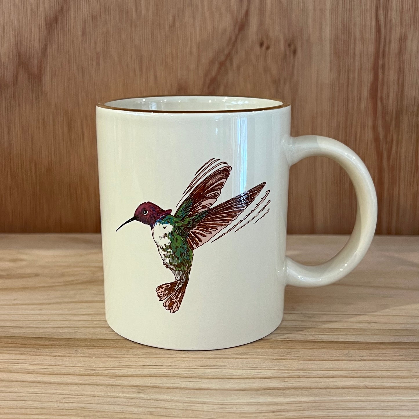 VINTAGE MUG CUP - HUMMINGBIRD