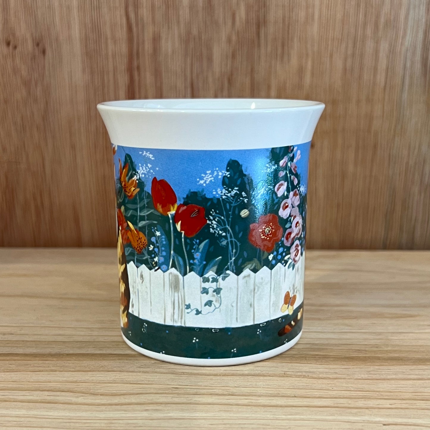 VINTAGE MUG CUP - FLOWER CAT