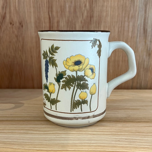 VINTAGE MUG CUP - YELLOW FLOWER