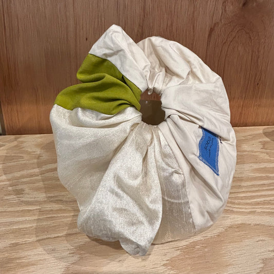 Soba スクランチー　ーオフホワイト×抹茶ー