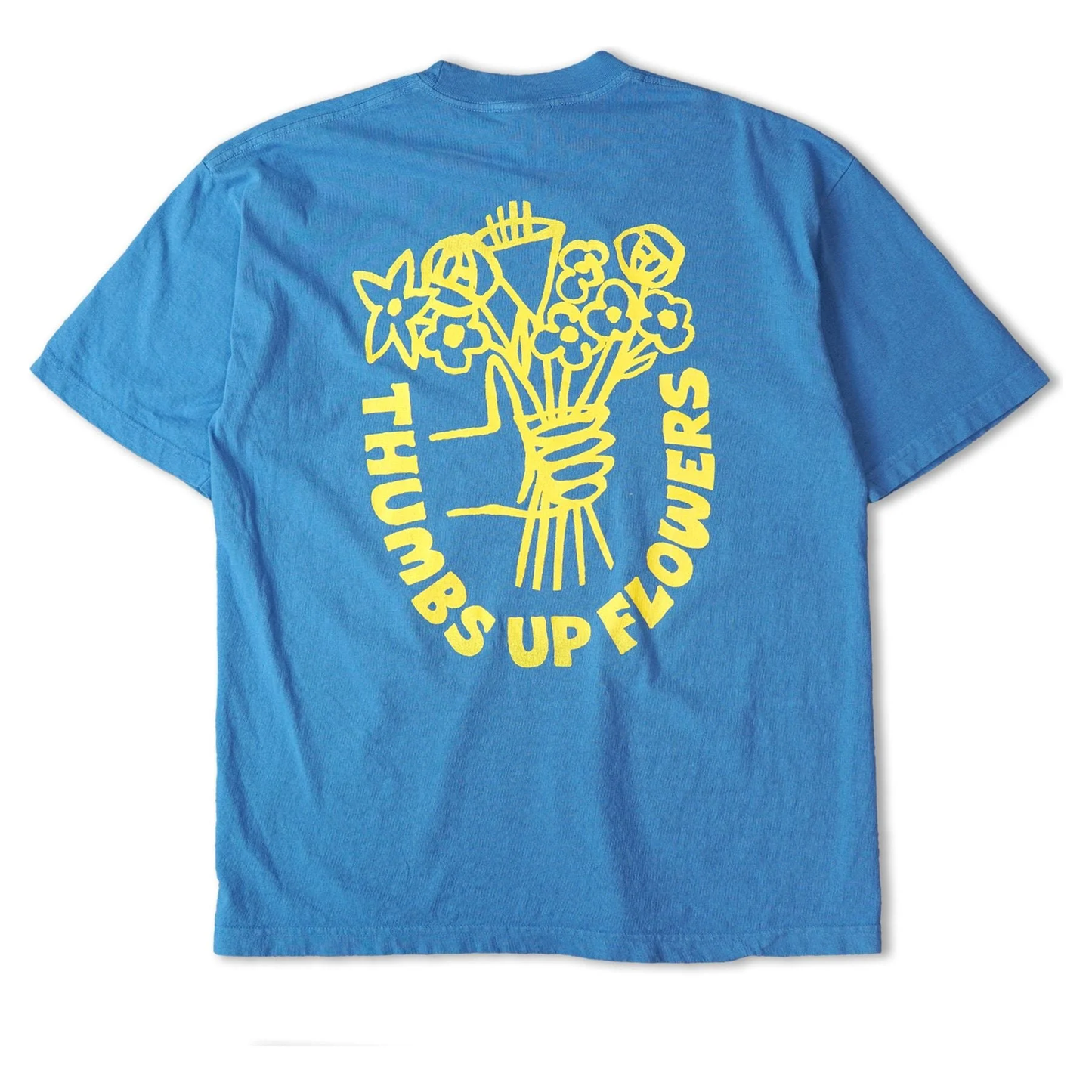 THUMBS UP FLOWERS LOGO T-SHIRT -BLUE MOON