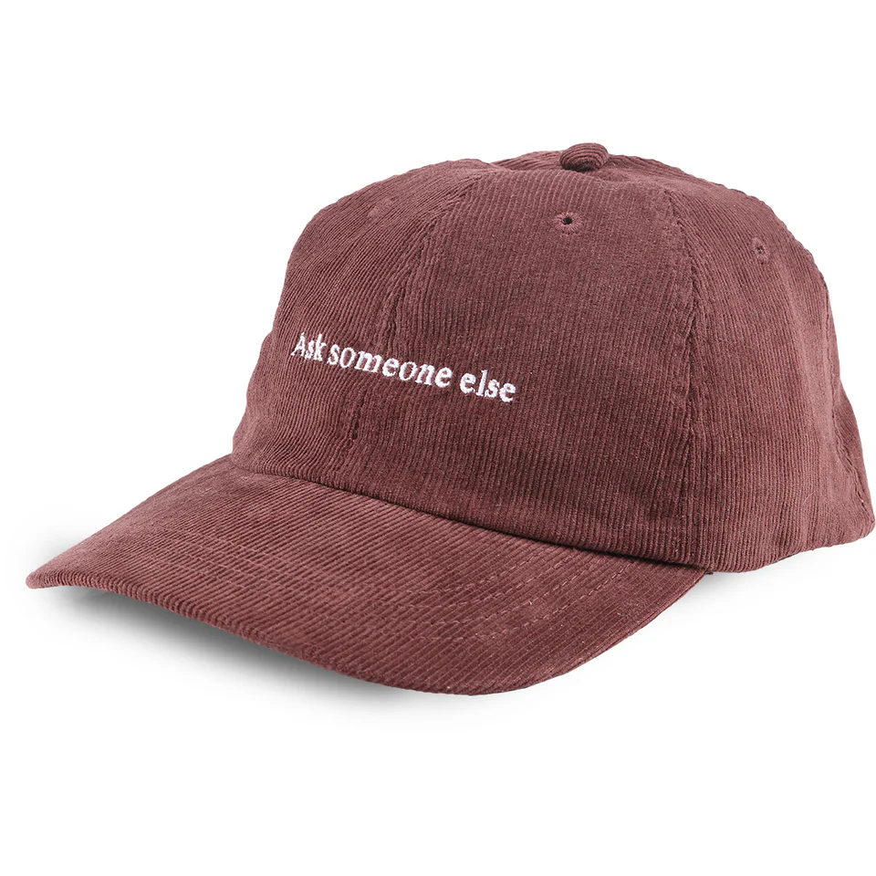 ASK SOMEONE ELSE CORDUROY HAT - BROWN